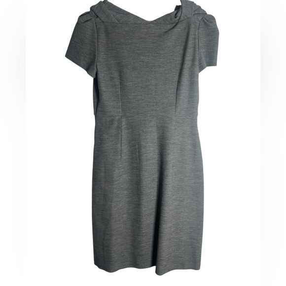 Prada Gray V-Neck Midi Dress - Authentic - Picture 6 of 7